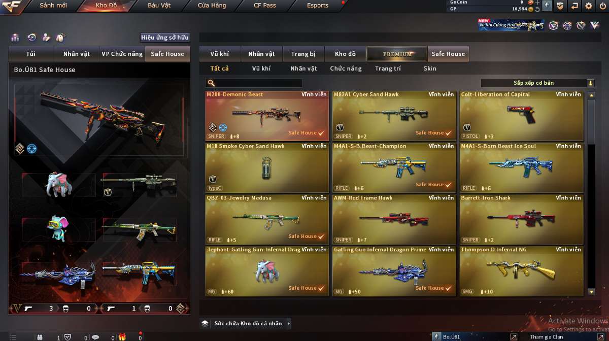 shop acc cf uy tin gia re